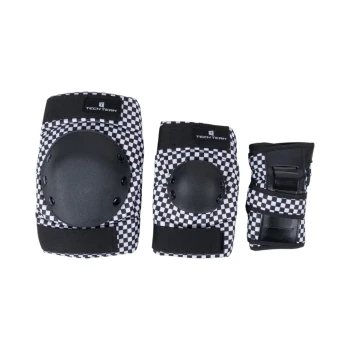 Набор защиты Tech Team Safe fit adult 4.0 Black-white (черный-белый) размер XL